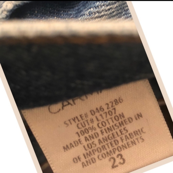 🆕 Carmar | Emelia Non-Stretch Button Fly Distressed Destroyed Jeans Size 23 - Picture 8 of 9